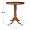 International Concepts Round 36 in Round Top Pedestal Table, 40.9 inH, Espresso, 36 in W, 36 in L, 40.9 in H, Wood K581-36RT-6B-2 - alternate 4